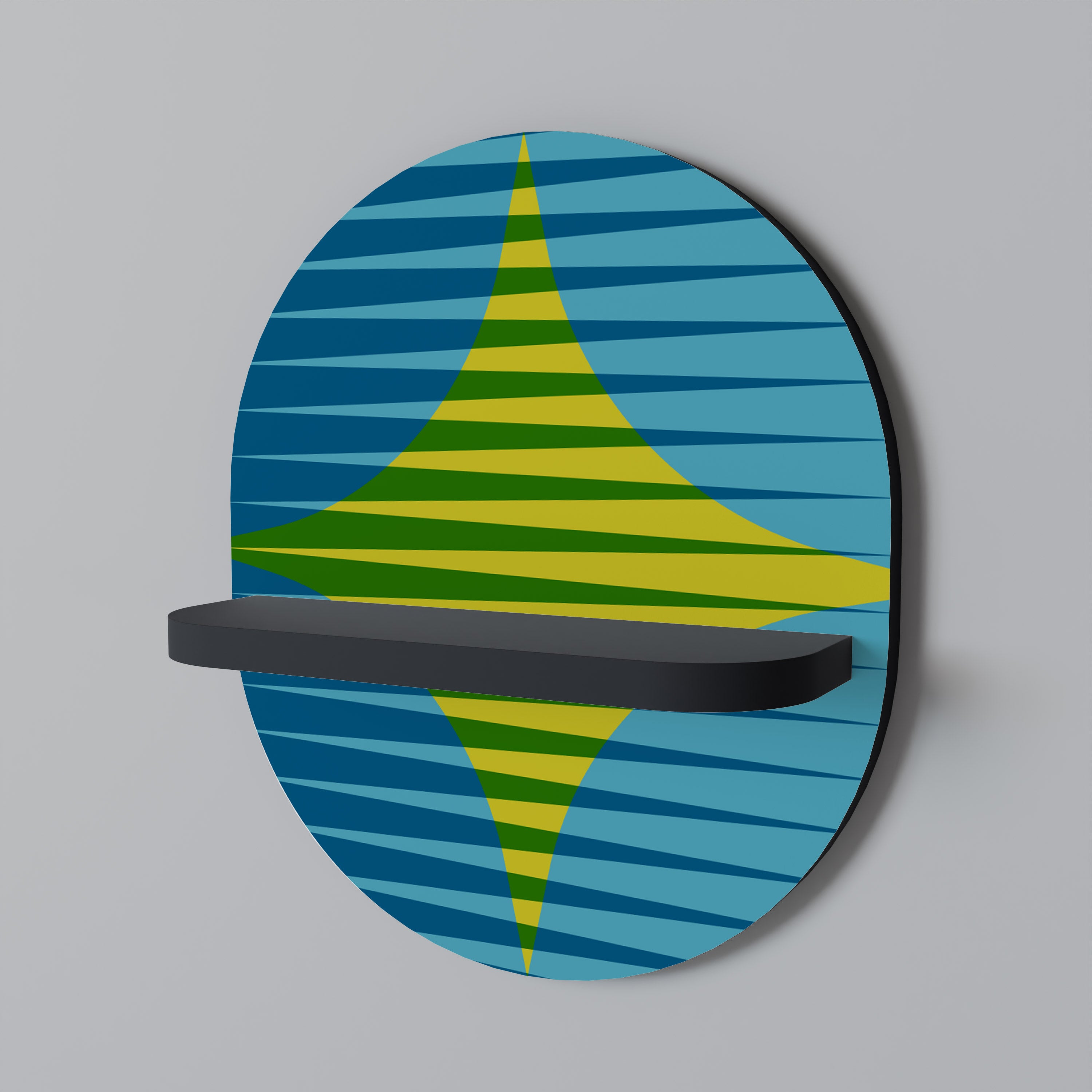 Estantería de arte ovalada con acabado negro de PERFECTION PICKS