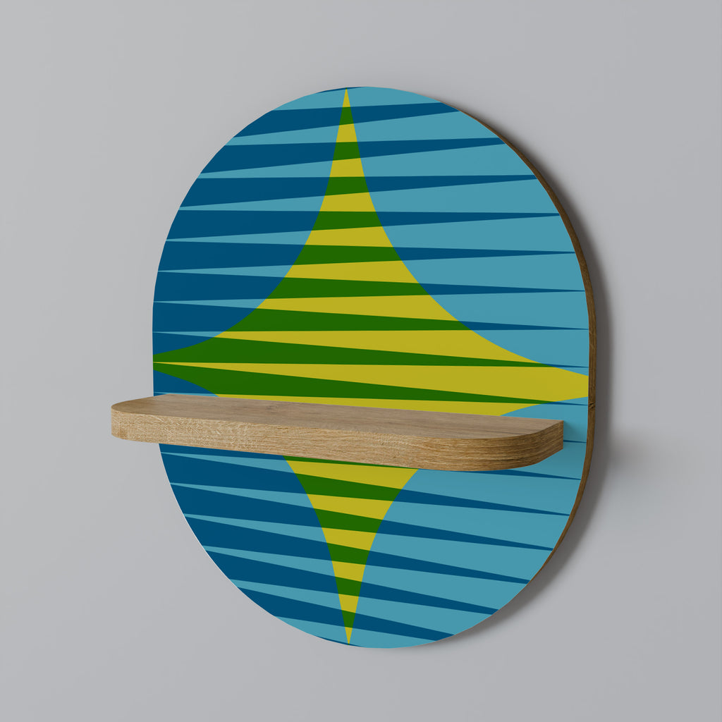 Estantería de arte ovalada con efecto roble PERFECTION PICKS