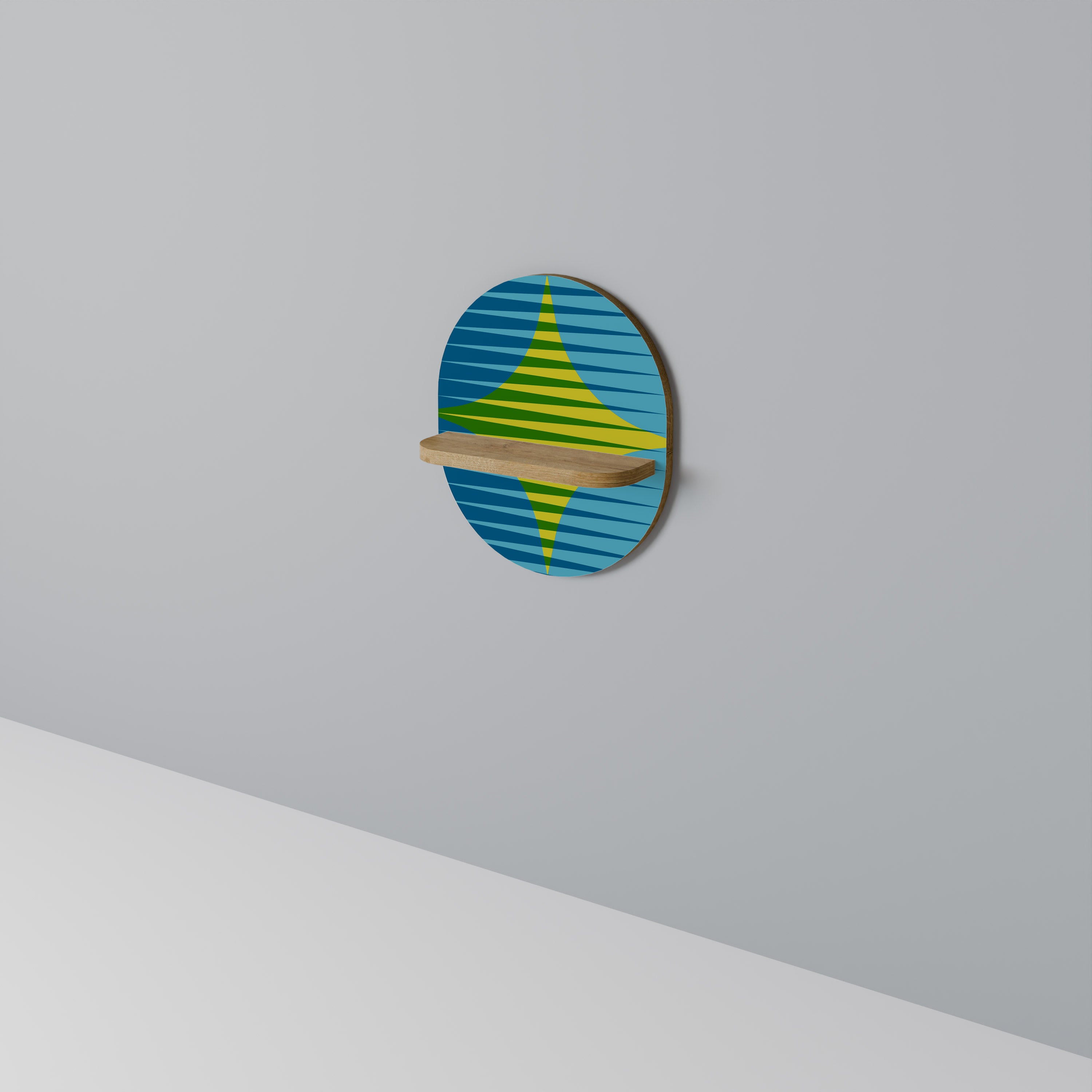 Estantería de arte ovalada con efecto roble PERFECTION PICKS