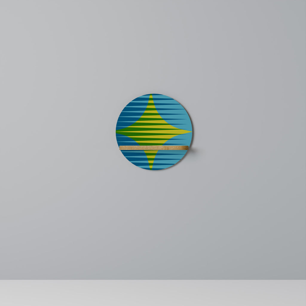 Estantería de arte redonda con efecto roble de PERFECTION PICKS