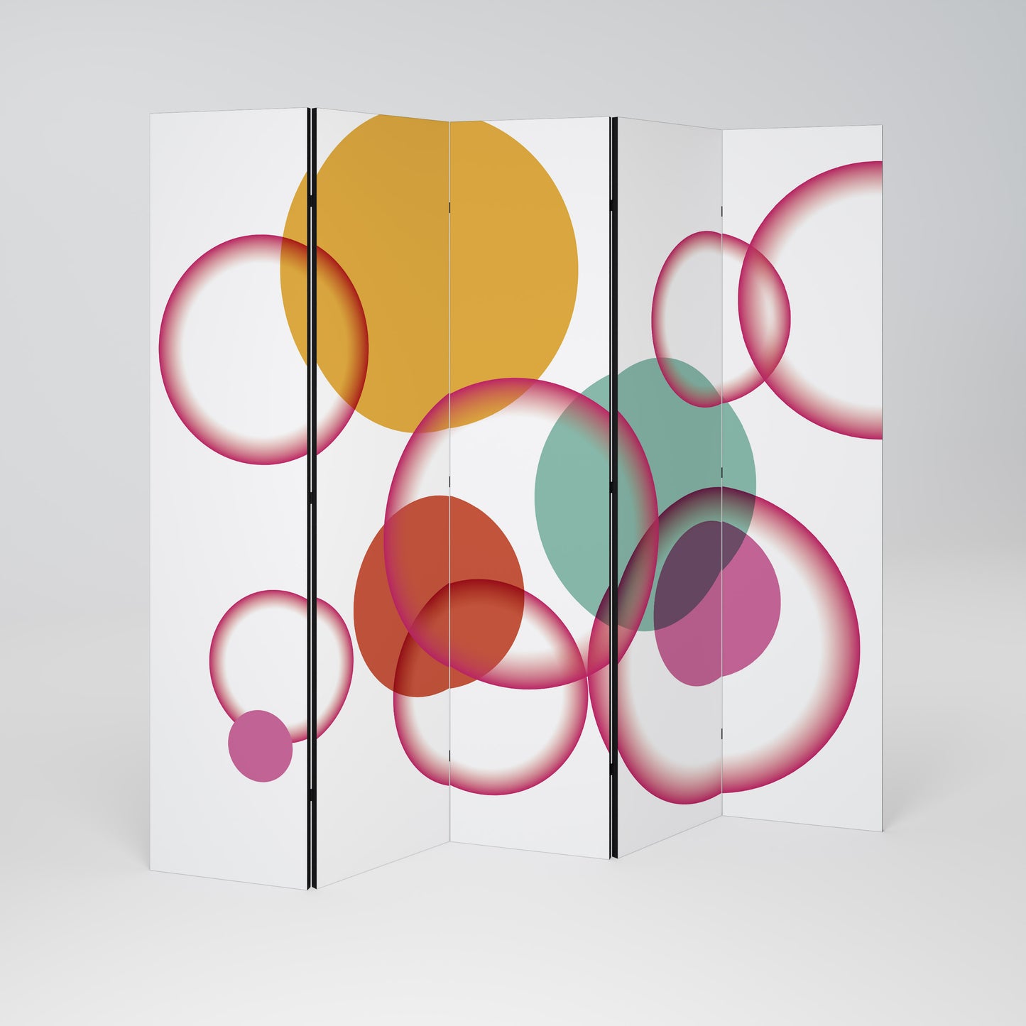 BUBBLE WISH Biombo de 5 paneles