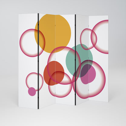 BUBBLE WISH Biombo de 5 paneles