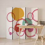 BUBBLE WISH Biombo Decorativo de 5 Paneles