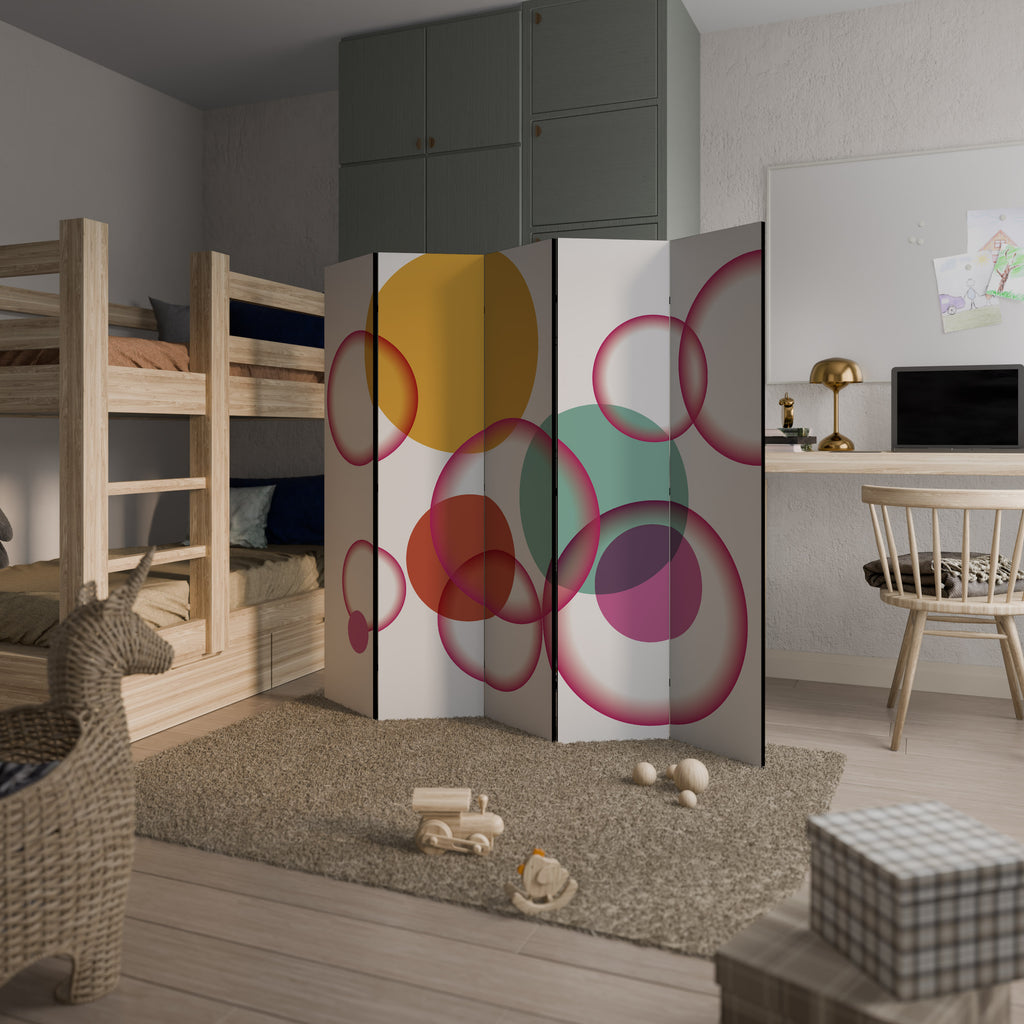 BUBBLE WISH Decorative 5-Panel Room Divider