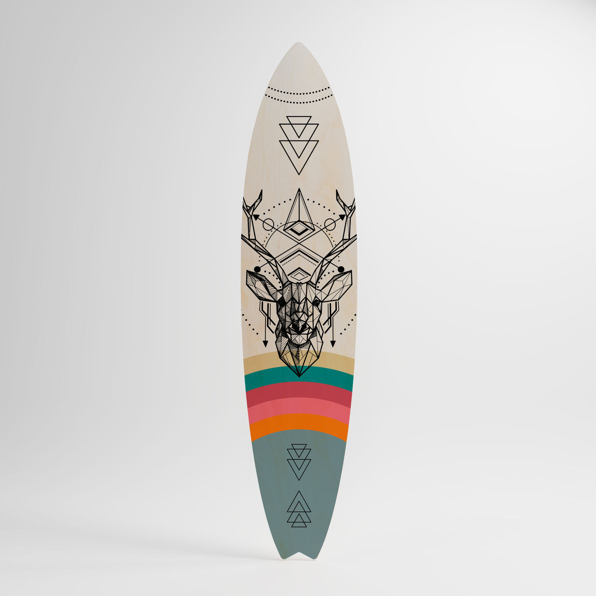 DEER OF COLOR Panel decorativo de tabla de surf