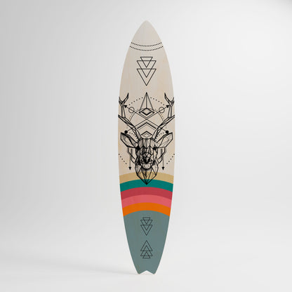 DEER OF COLOR Panel decorativo de tabla de surf