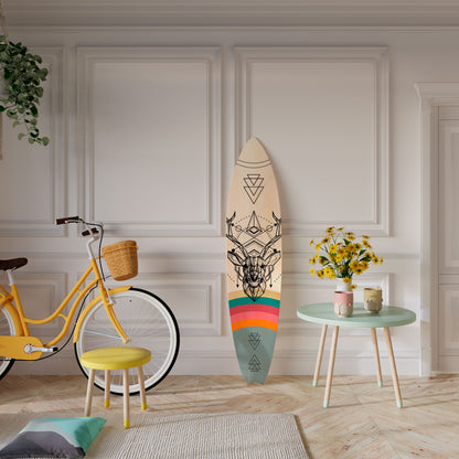 DEER OF COLOR Panel decorativo de tabla de surf