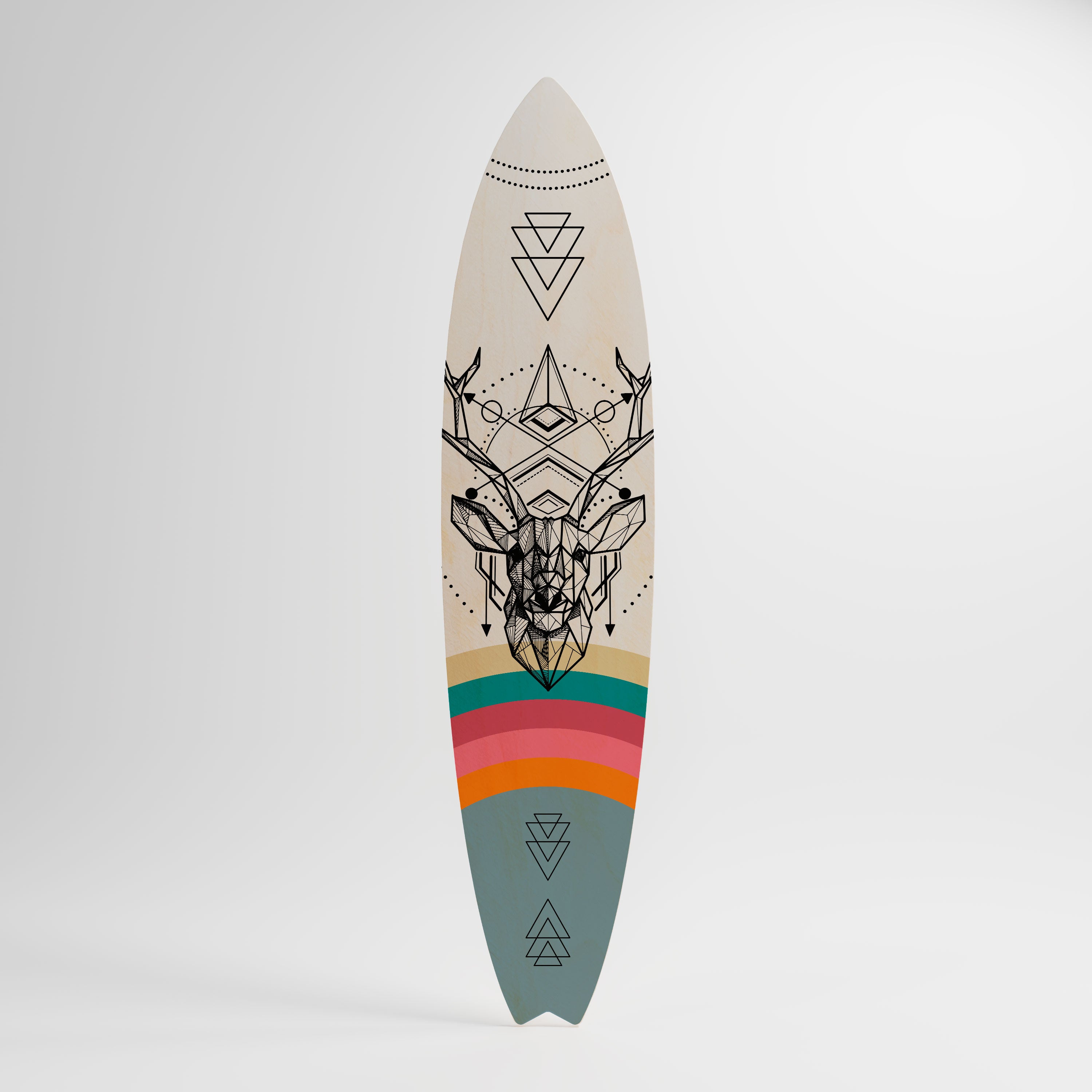 DEER OF COLOR Panel decorativo de tabla de surf