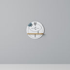 CELESTIAL BODY Round Art Shelf In Oak Effect