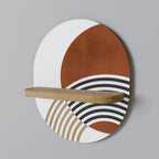 SPACE AROUND Estante Ovalado Decorativo en Efecto Roble