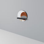 SPACE AROUND Round Art Shelf In Black Finish