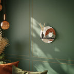 SPACE AROUND Round Art Shelf In Black Finish