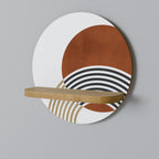 SPACE AROUND Estante Redondo Decorativo en Efecto Roble