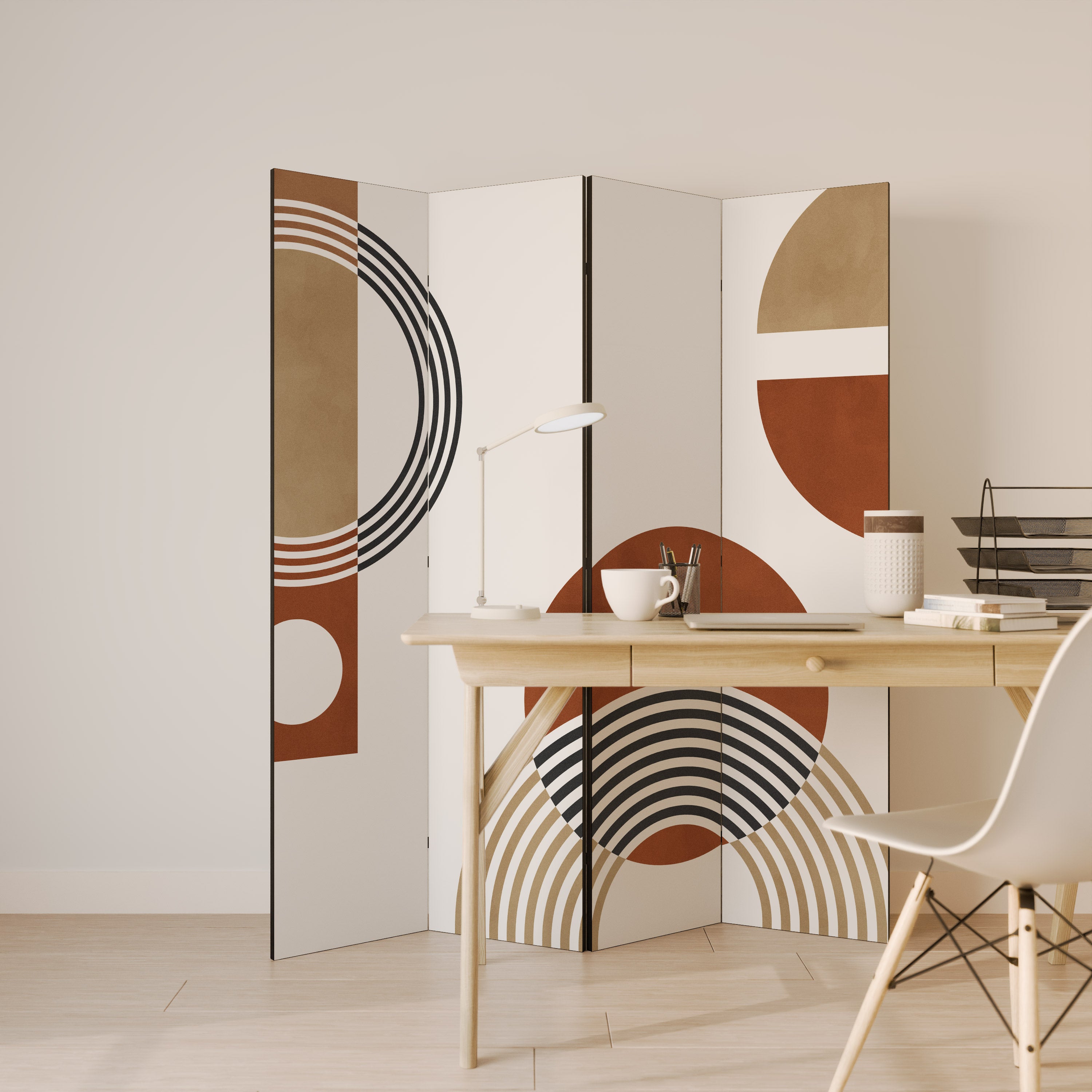 SPACE AROUND Decorative 4-Panel Room Divider