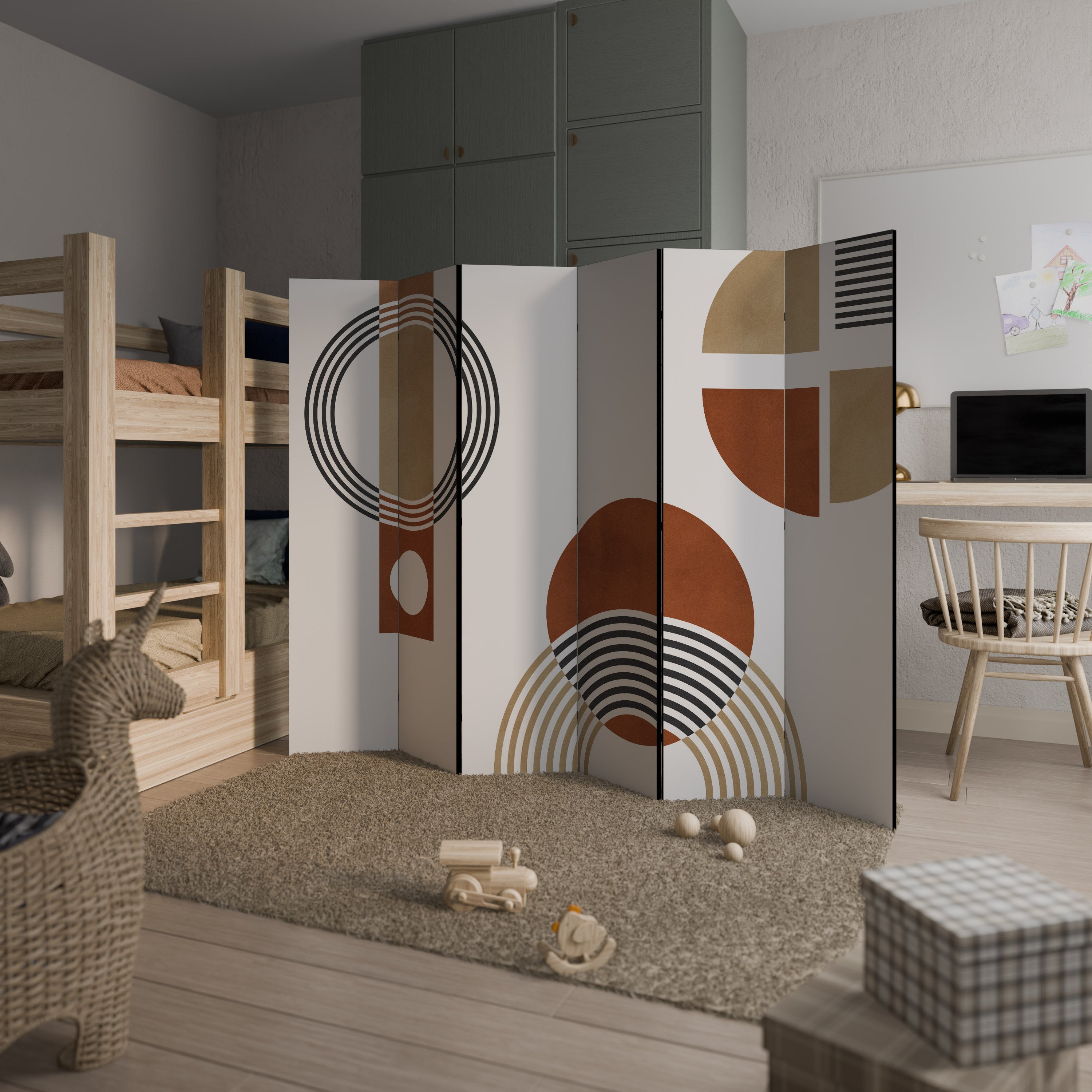 Biombo decorativo de 6 paneles SPACE AROUND