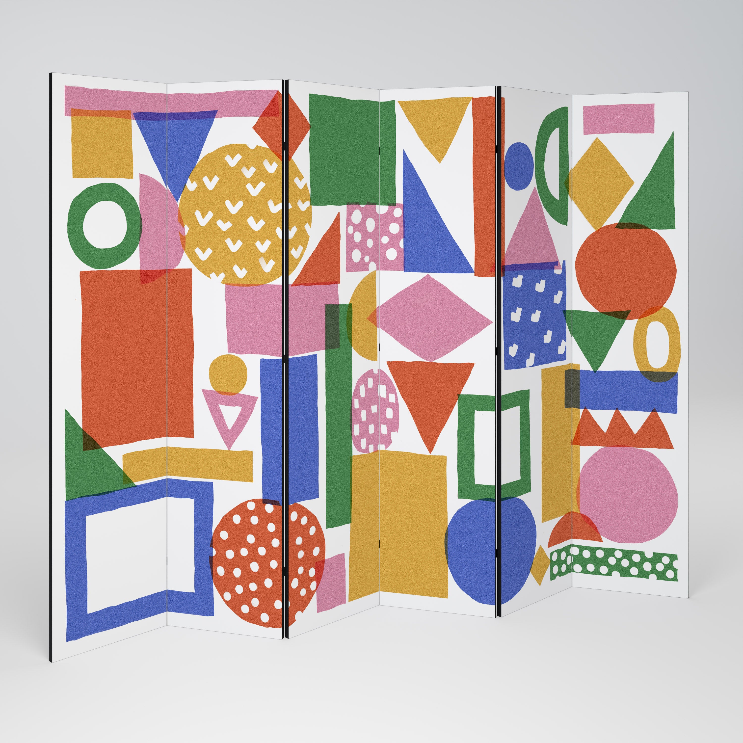 GEOMETRIC GLIMMER 6-Panel Room Divider