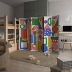 GEOMETRIC GLIMMER Biombo Decorativo de 6 Paneles