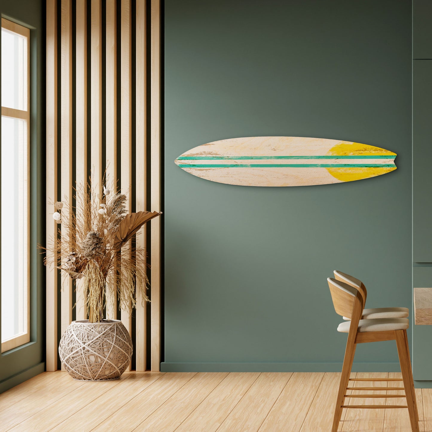 SUNSET RIDER Panel decorativo de tabla de surf