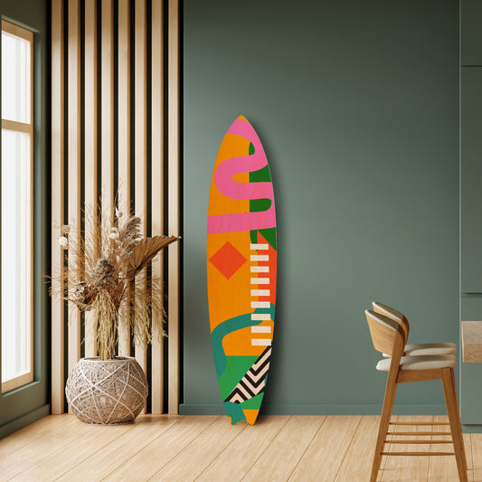 VIBRANT ENERGY Panel decorativo de tabla de surf