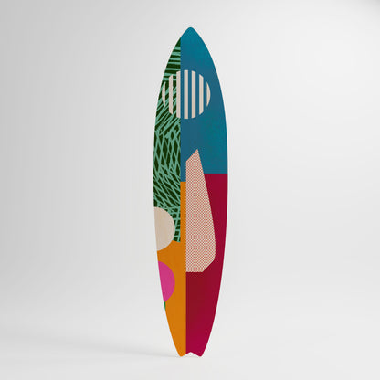 VIVID VIBES Panel decorativo de tabla de surf
