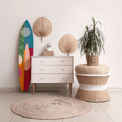 VIVID VIBES Panel decorativo de tabla de surf