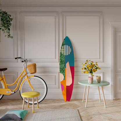 VIVID VIBES Panel decorativo de tabla de surf
