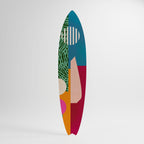 VIVID VIBES Panel decorativo de tabla de surf