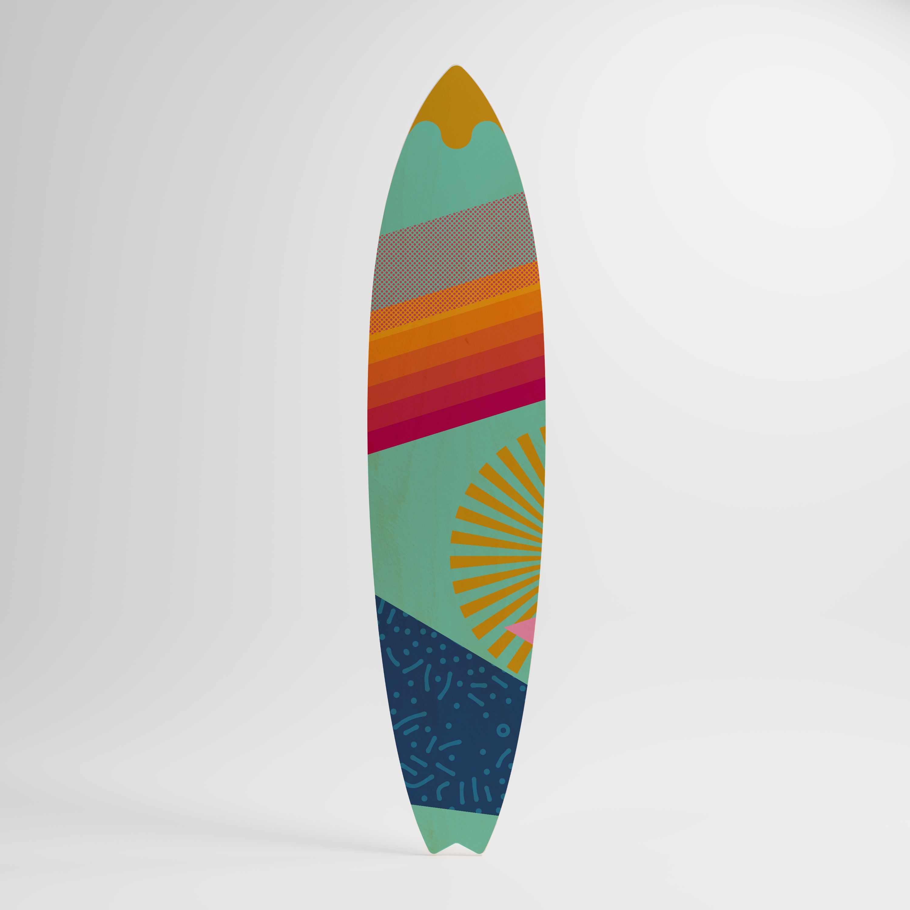 DAYBREAK BLISS Panel decorativo de tabla de surf