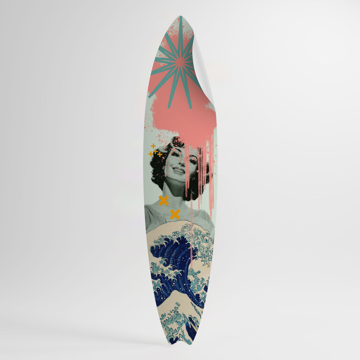 KANAGAWA BEAUTY Vinilo decorativo de tabla de surf