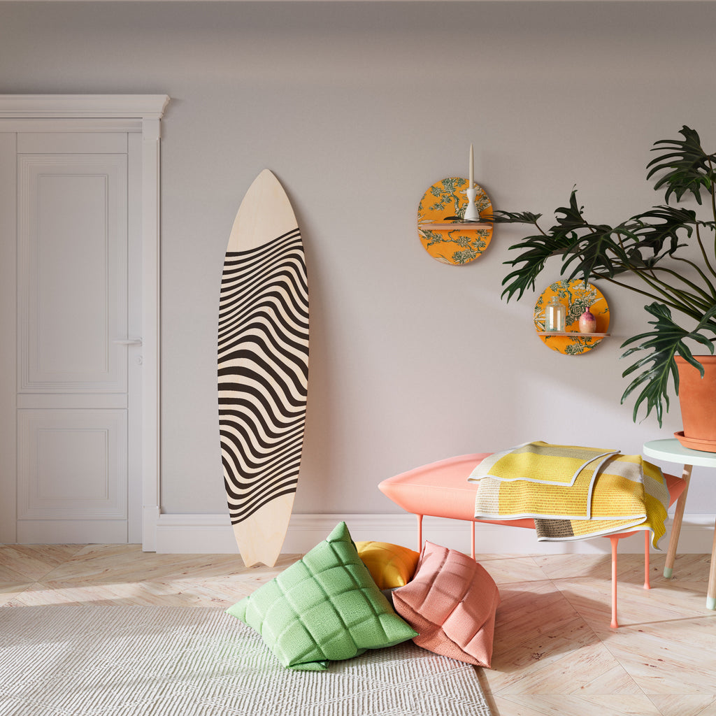 ILLUSIONARY FLOW Panel decorativo de tabla de surf