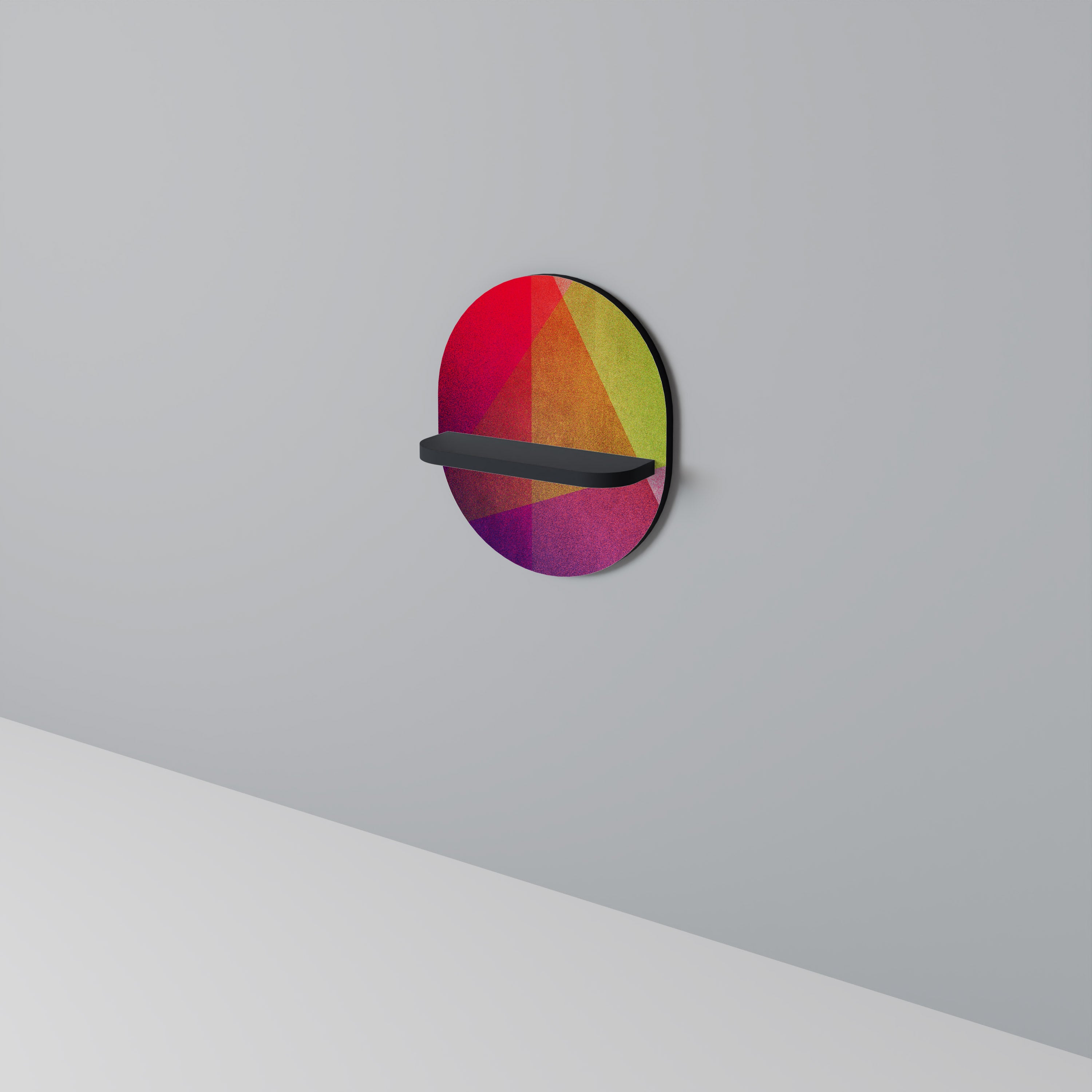 Estantería de arte ovalada VIVID GEOMETRY con acabado negro