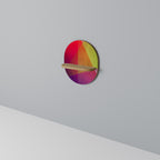 VIVID GEOMETRY Estante Ovalado Decorativo en Efecto Roble