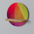 VIVID GEOMETRY Estante Redondo Decorativo en Efecto Roble