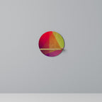 VIVID GEOMETRY Estante Redondo Decorativo en Efecto Roble