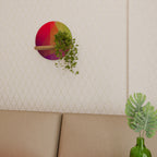 VIVID GEOMETRY Estante Redondo Decorativo en Efecto Roble