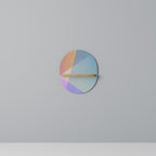 BRIGHT GEOMETRY Estante Ovalado Decorativo en Efecto Roble