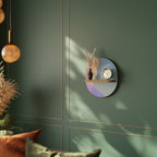 BRIGHT GEOMETRY Estante Ovalado Decorativo en Efecto Roble