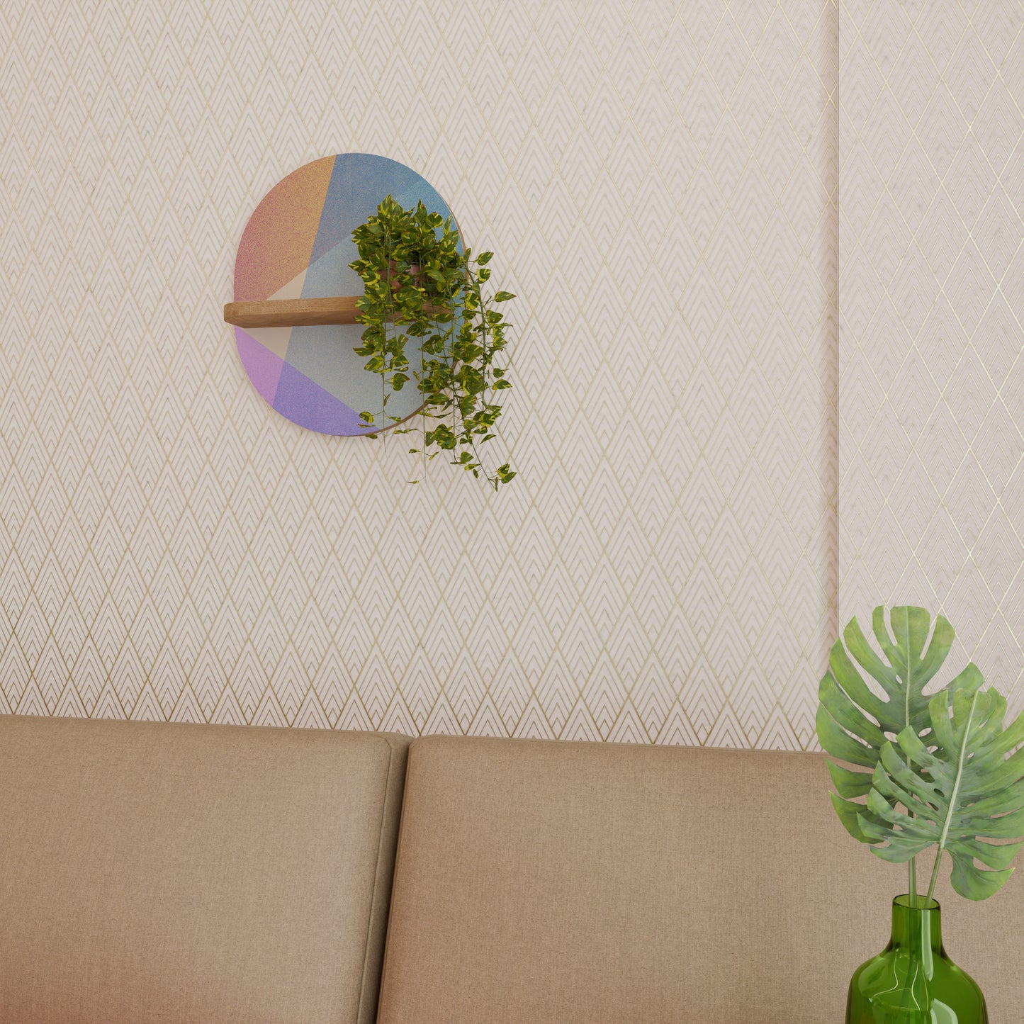 BRIGHT GEOMETRY Art Shelf