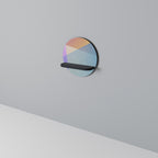 BRIGHT GEOMETRY Estante Redondo Decorativo en Acabado Negro