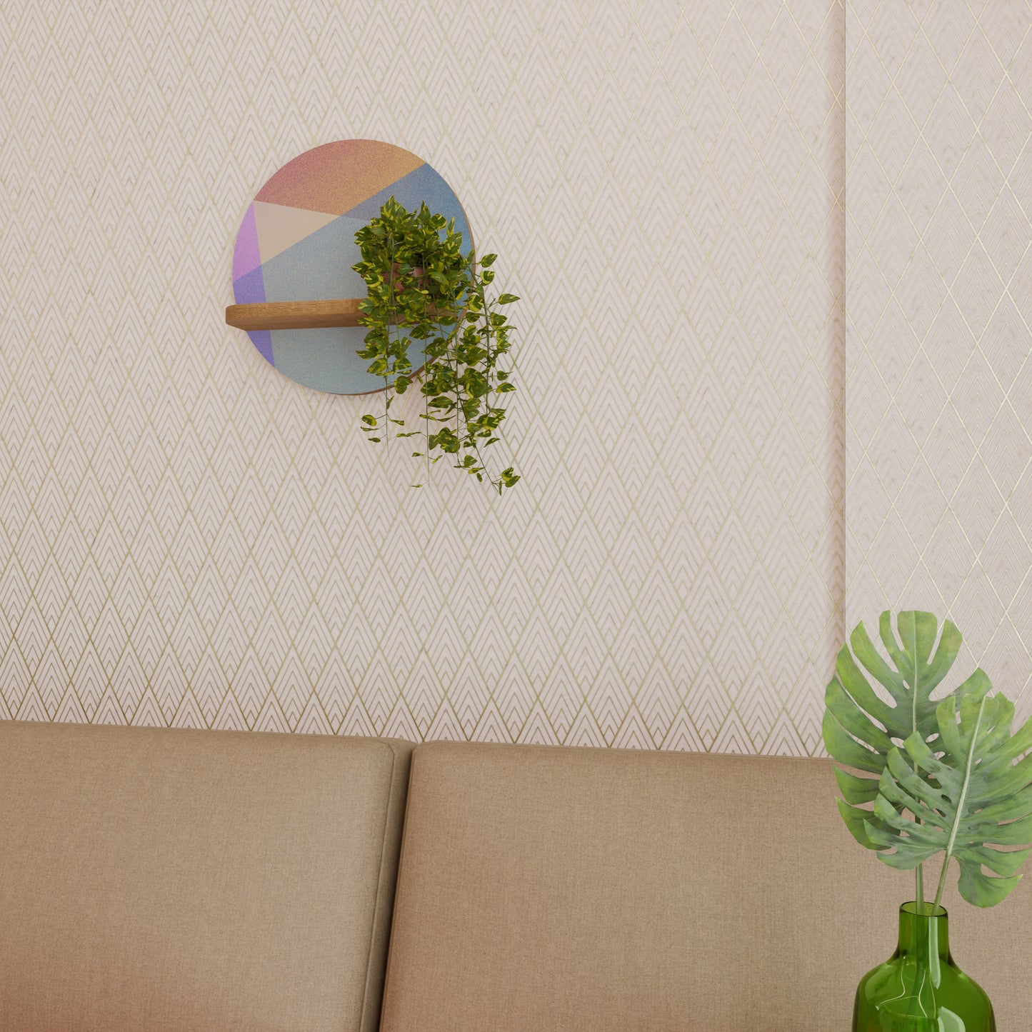 BRIGHT GEOMETRY Art Shelf