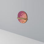 IRREGULAR PINK Estante Ovalado Decorativo en Efecto Roble