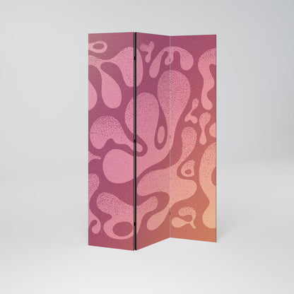 IRREGULAR PINK Biombo de 3 paneles