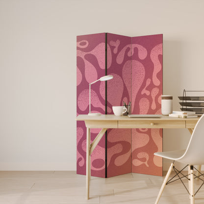IRREGULAR PINK Biombo de 3 paneles
