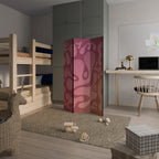 IRREGULAR PINK 3-Panel Room Divider
