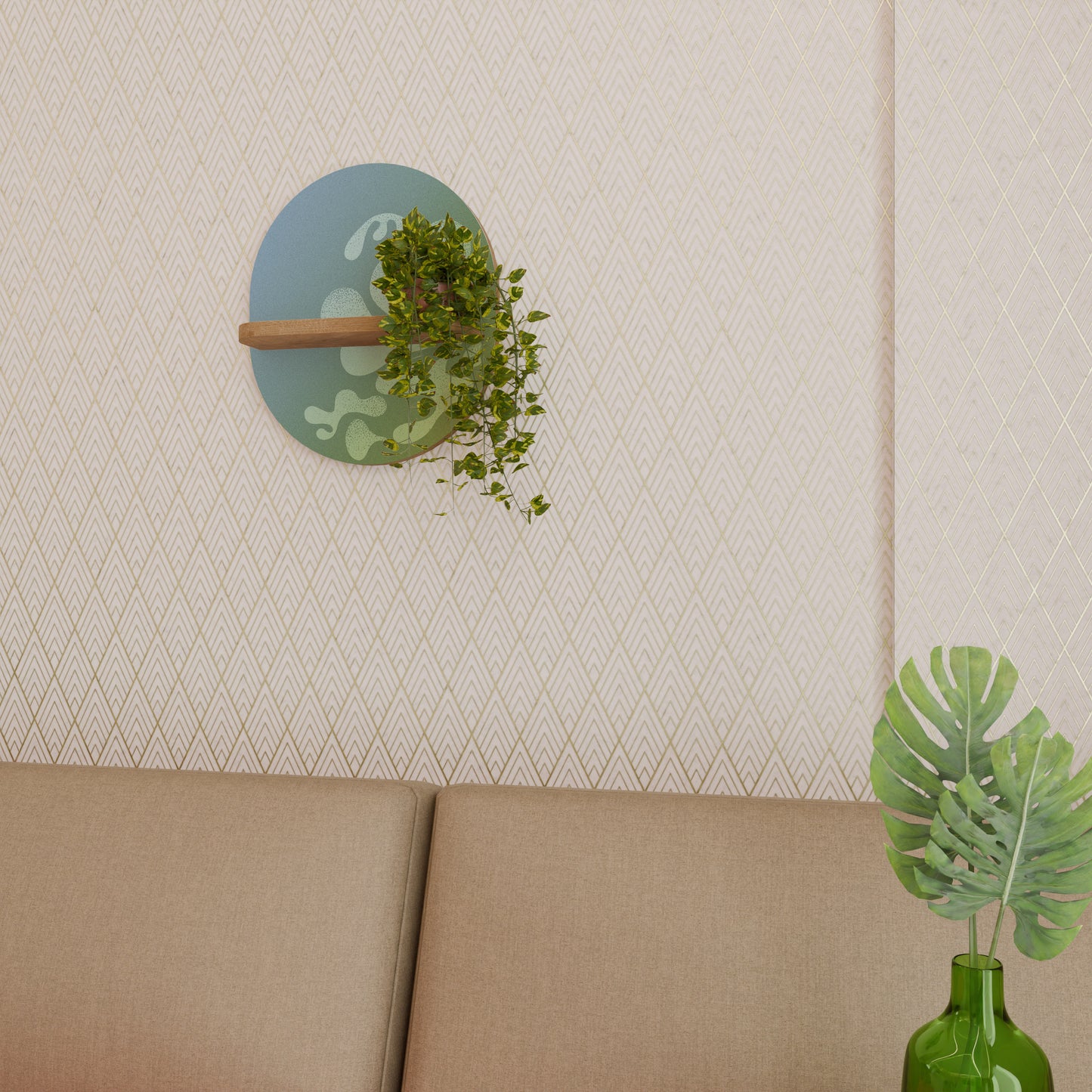IRREGULAR BLUE Art Shelf
