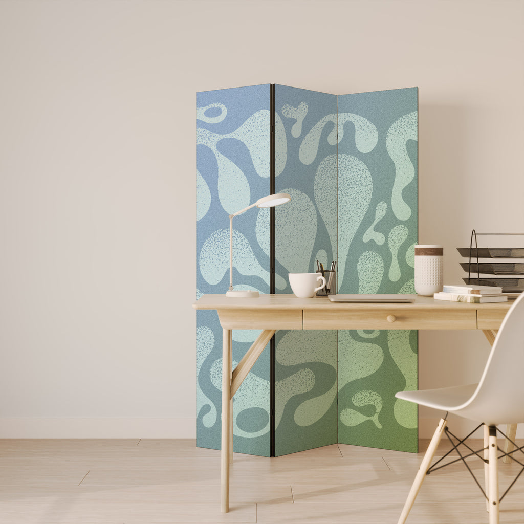 IRREGULAR BLUE 3-Panel Room Divider