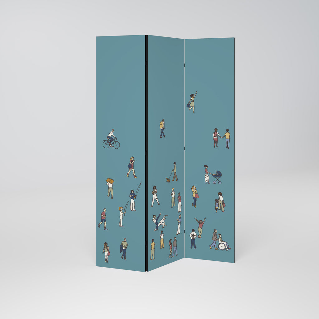 Biombo decorativo de 3 paneles COLLECTIVE STREAM