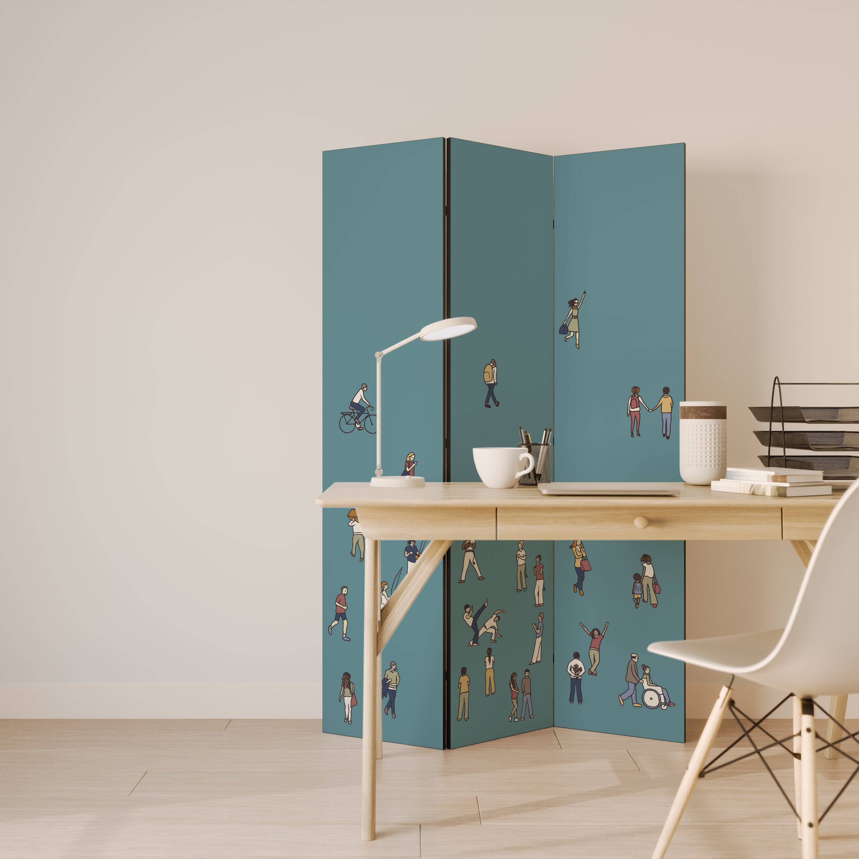 COLLECTIVE STREAM Decorative 3-Panel Room Divider