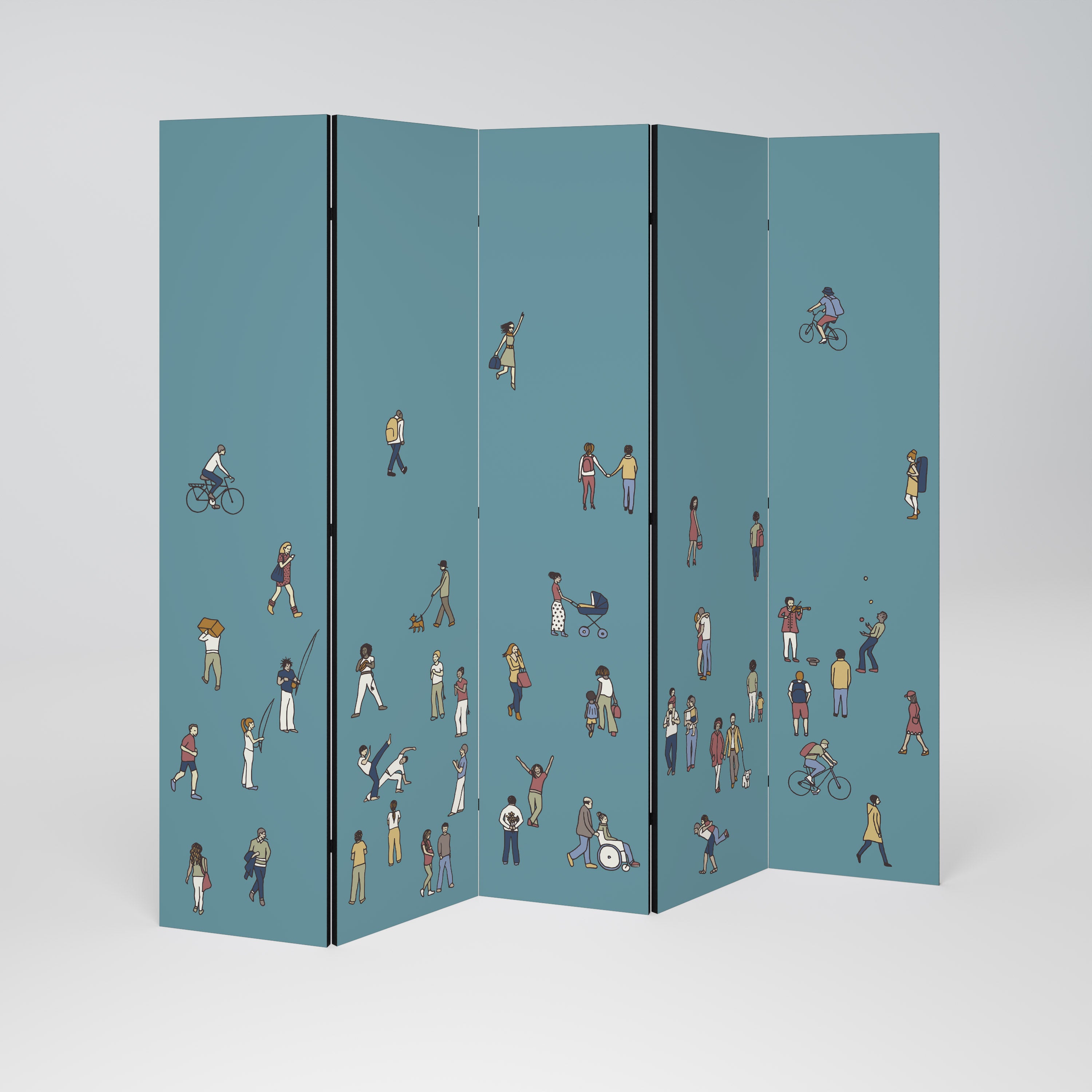 COLLECTIVE STREAM 5-Panel Room Divider