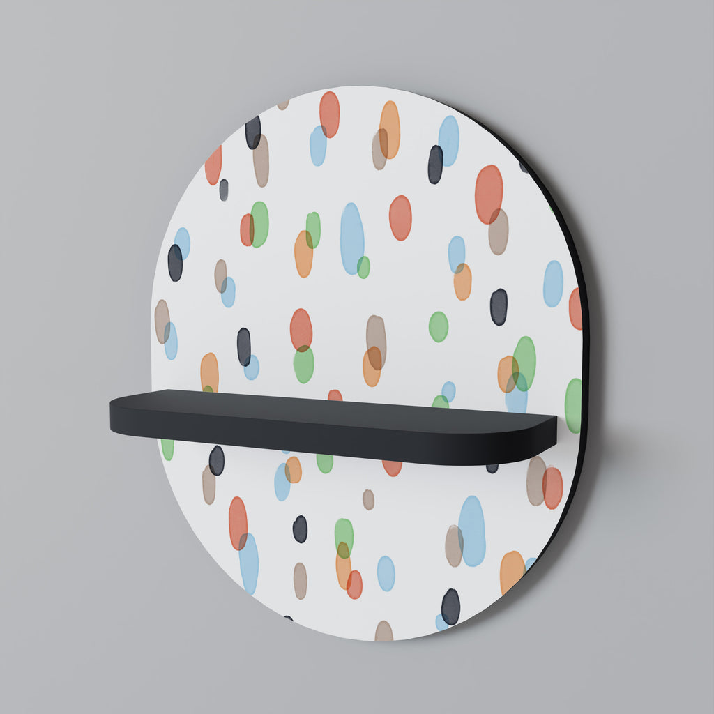 Estantería de arte ovalada ENERGETIC SPOTS con acabado negro